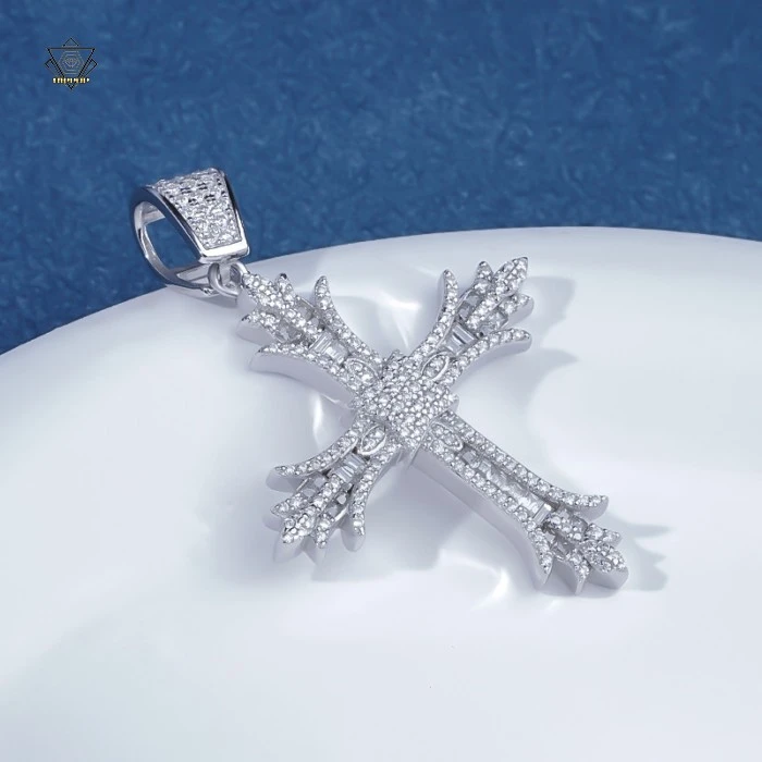 custom cross moissanite pendants custom cross moissanite pendants
